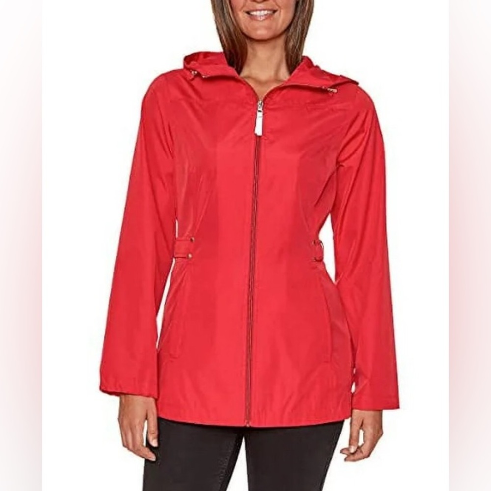 NWT Jones New York Ref Travel Pockets Full Zipper Windbreaker Jacket XS